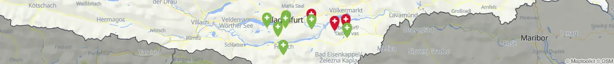 Kartenansicht für Apotheken-Notdienste in der Nähe von Gallizien (Völkermarkt, Kärnten)